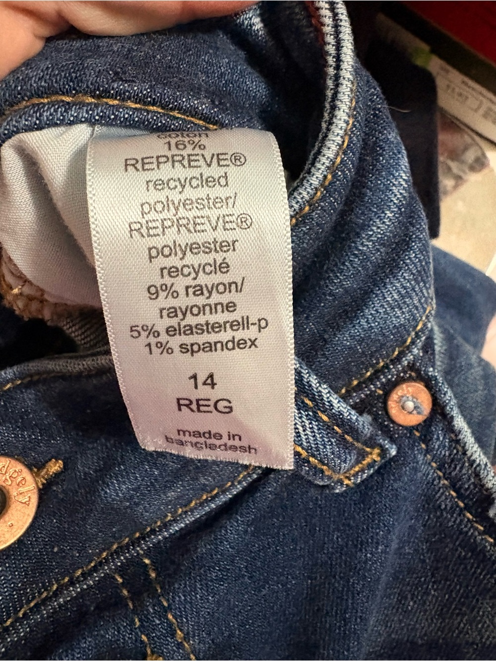 High-Rise Button-Fly Jeans — Dark Blue - Picture 7 of 10